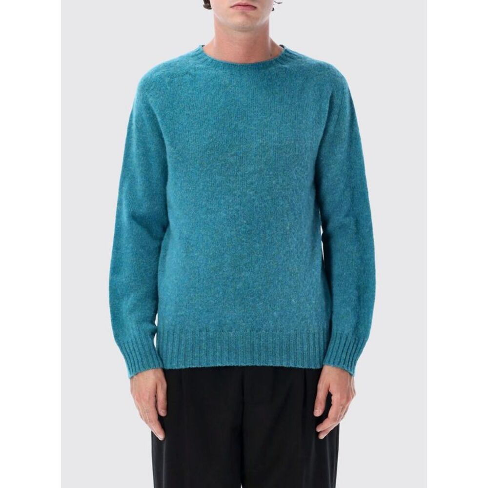 Howlin Men Crewneck Wool Blend Jumper Howlin With Ribbed Trims